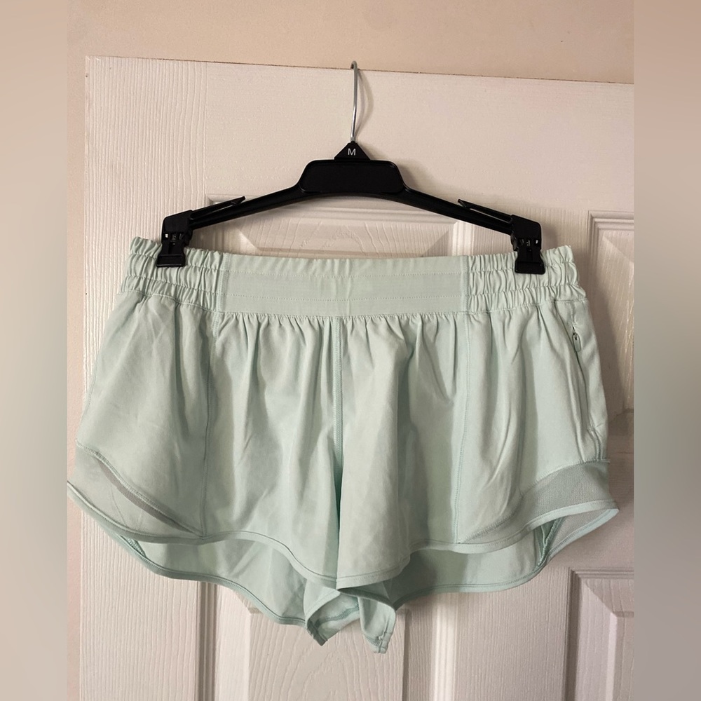 Mint green lululemon shorts